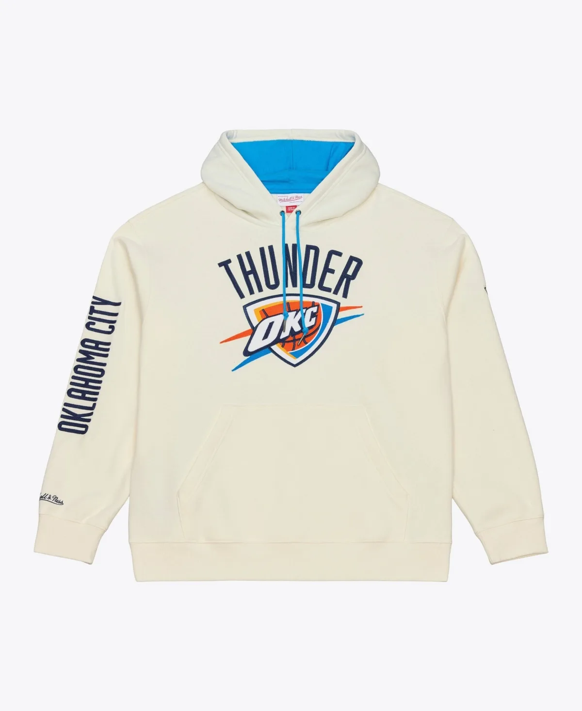 Oklahoma City Thunder Hardwood Classics Chainstitch Premium Fleece Hoodie by Mitchell & Ness