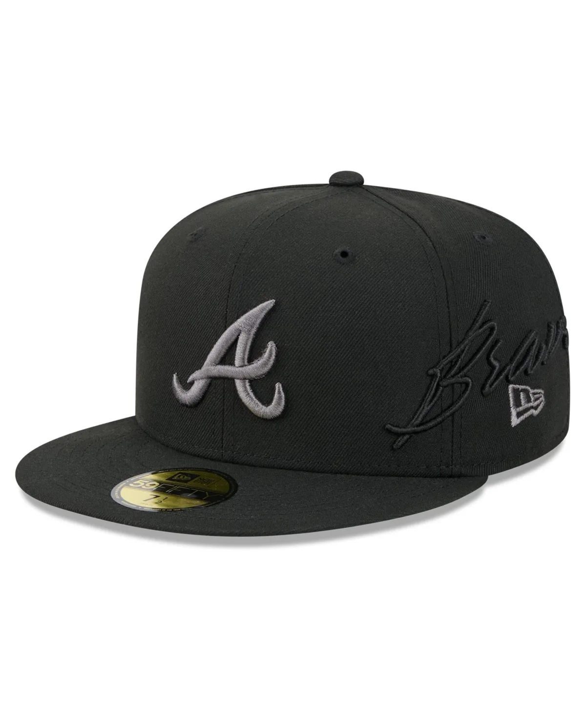 Atlanta Braves Side Script 59FIFTY Fitted Hat by New Era