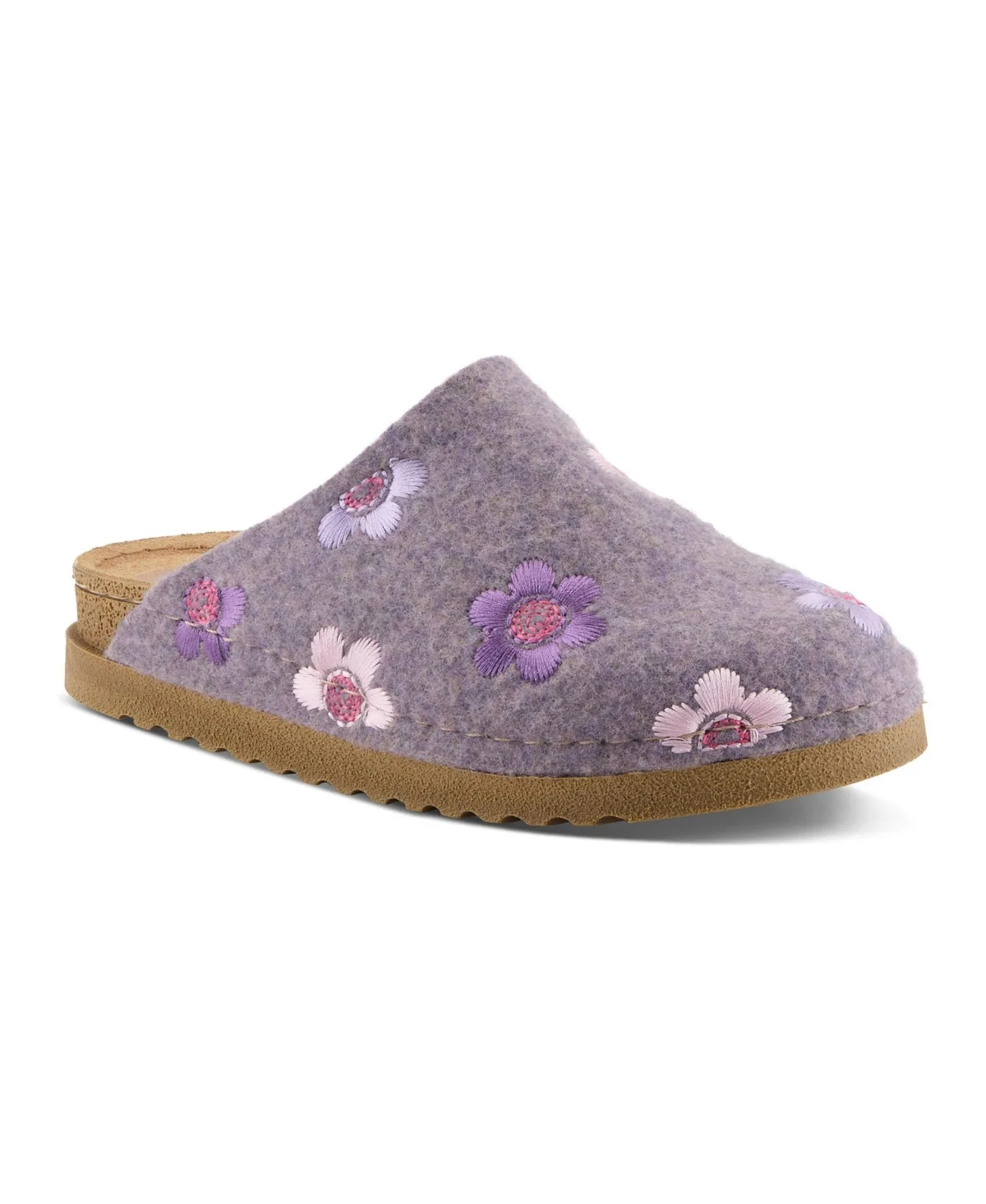 Cutesy Slip-On Mule with Felt Upper and Cushioning by Flexus