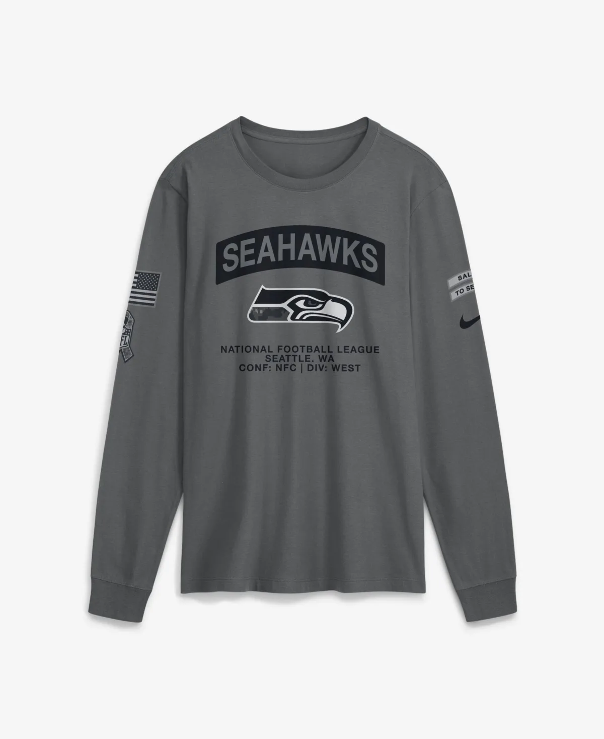 Seattle Seahawks 2026 Salute to Service Long Sleeve T-Shirt