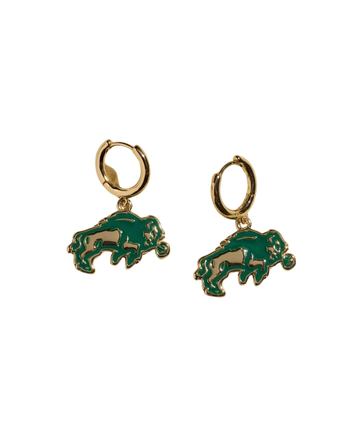 Enamel Bison Huggie Earrings by Nickel & Suede