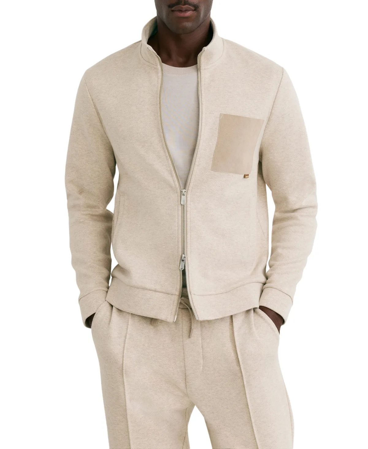 Two-Way Zip Funnel Neck Regular-Fit Jacket by Reiss