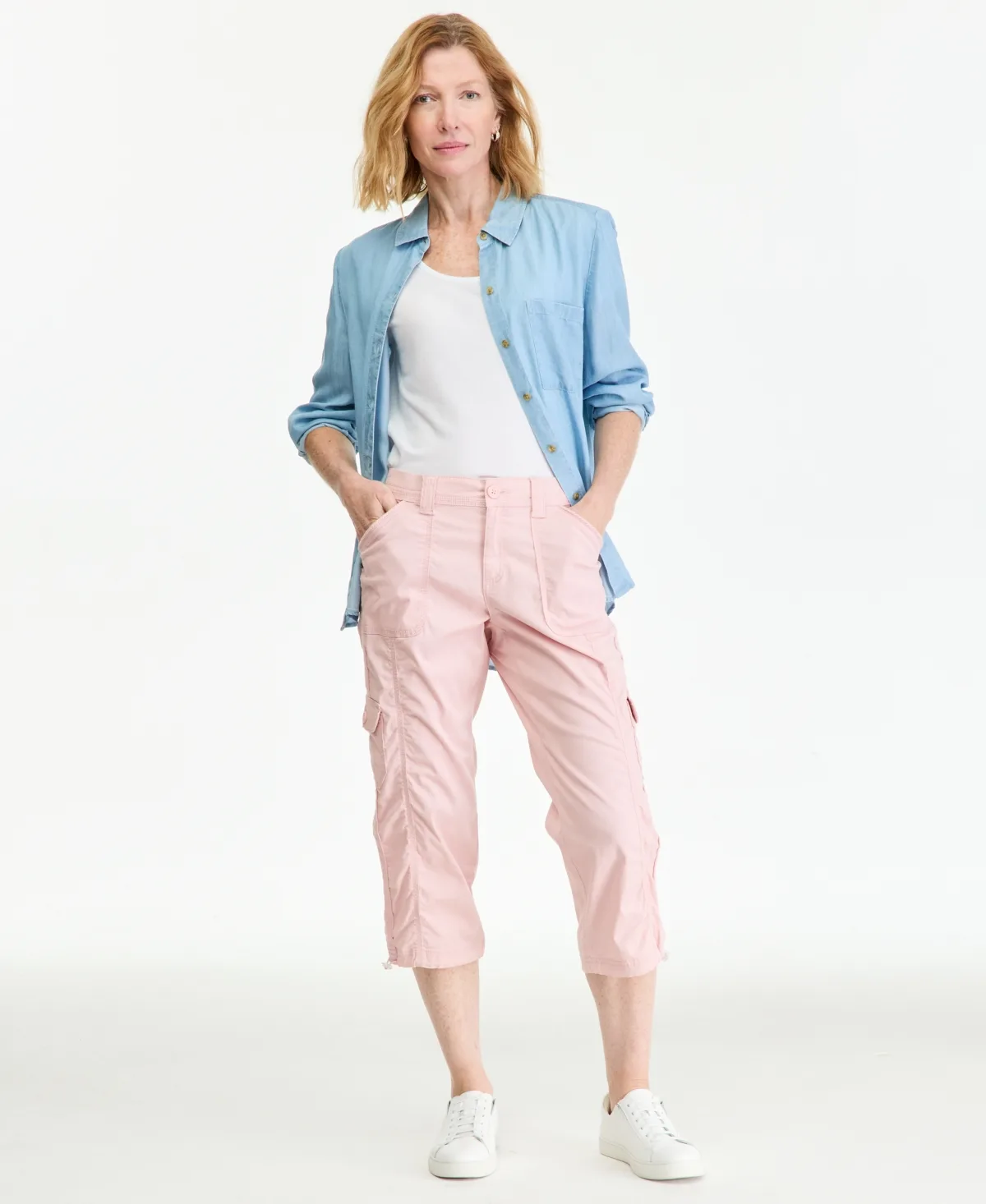 Mid-Rise Cargo Capri Pants by Style & Co