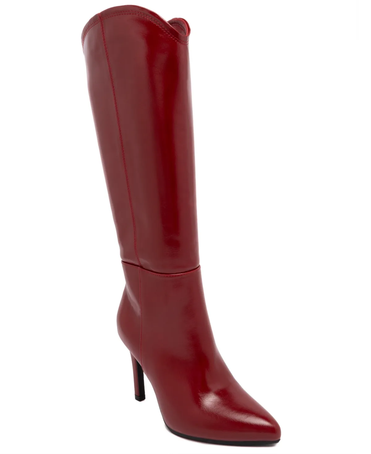 Varadie Pointed Toe Knee High Stiletto Dress Boots by Sugar