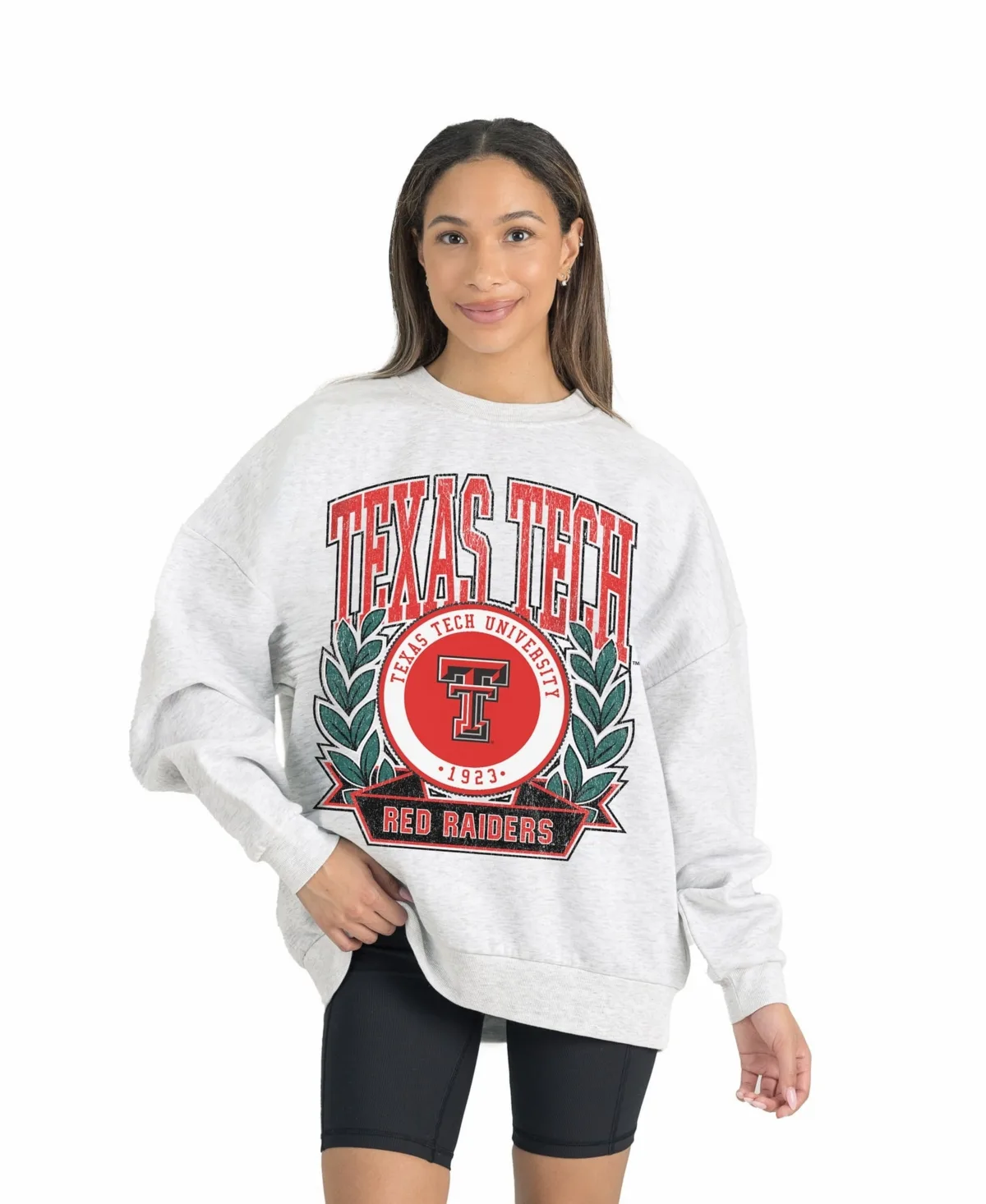 Texas Tech Red Raiders Premium Fleece Drop Shoulder Oversized Pullover Sweatshirt