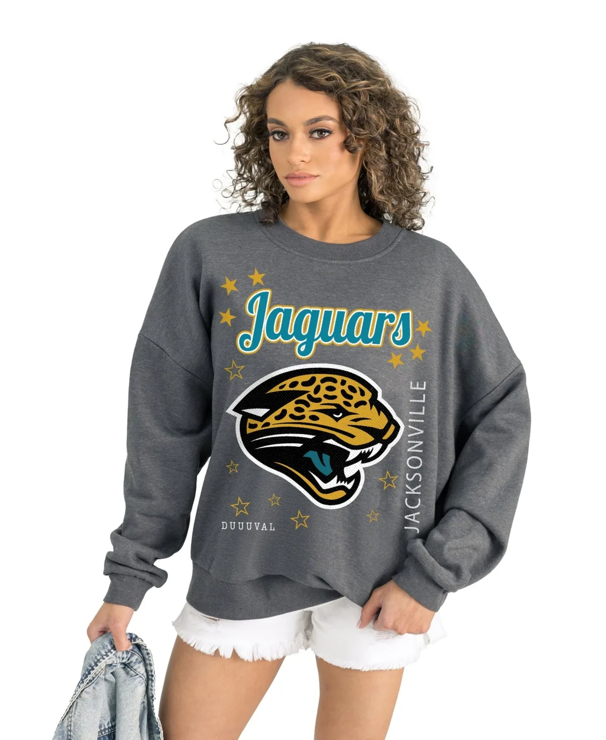 Jacksonville Jaguars Ready to Rumble Premium Fleece Pullover Sweatshirt by Gameday Couture