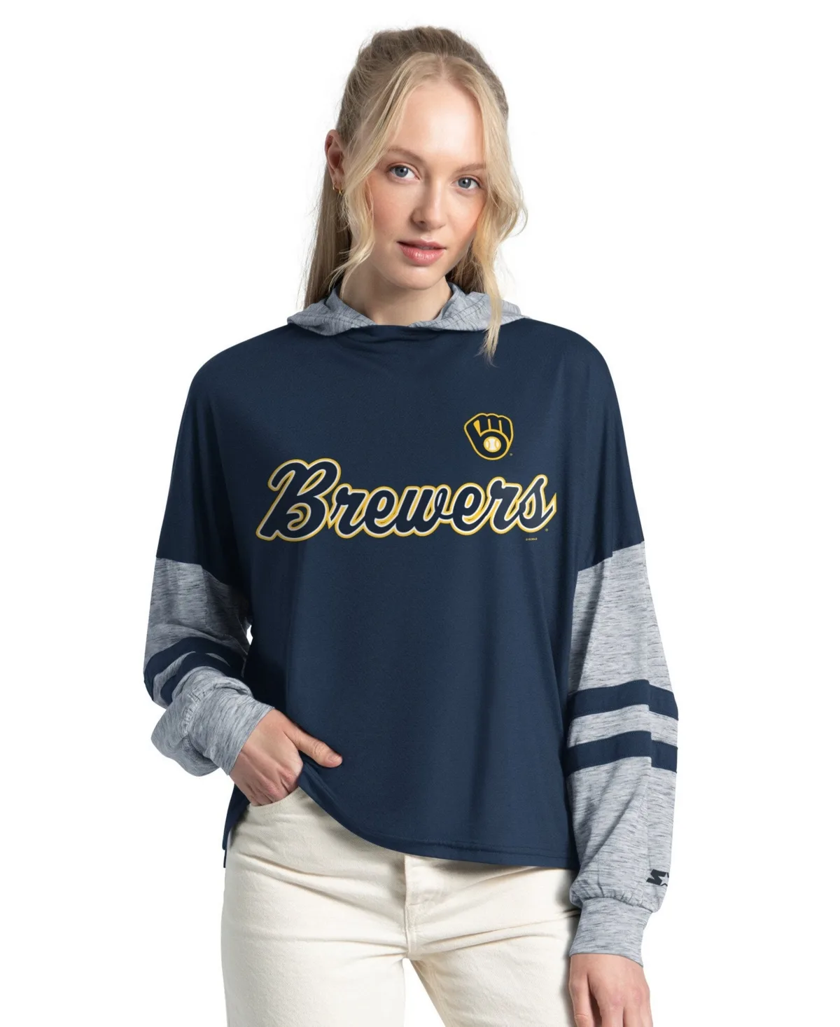 Milwaukee Brewers Fuel Up Lightweight Hoodie by Starter