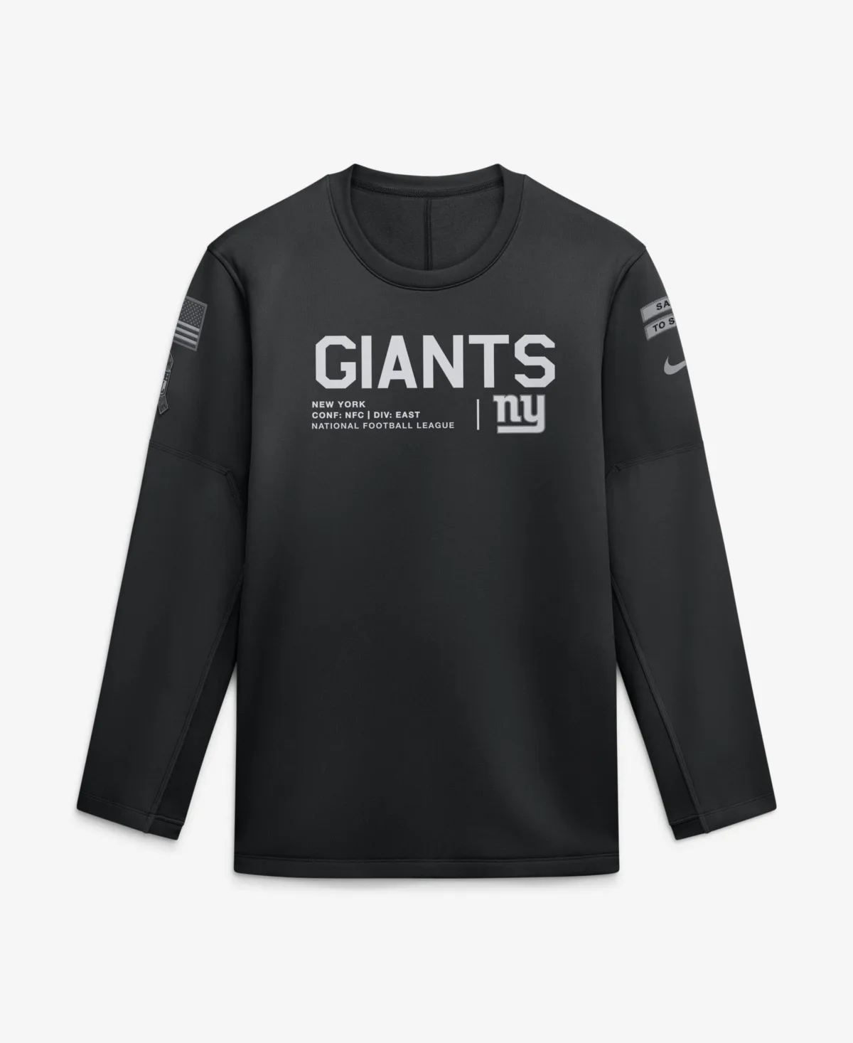 New York Giants 2026 Salute to Service Sideline Coaches Crewneck Therma-Fit Sweatshirt