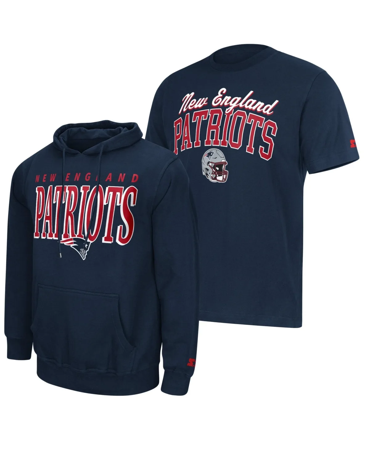 New England Patriots Logo T-Shirt Hoodie Set by Starter
