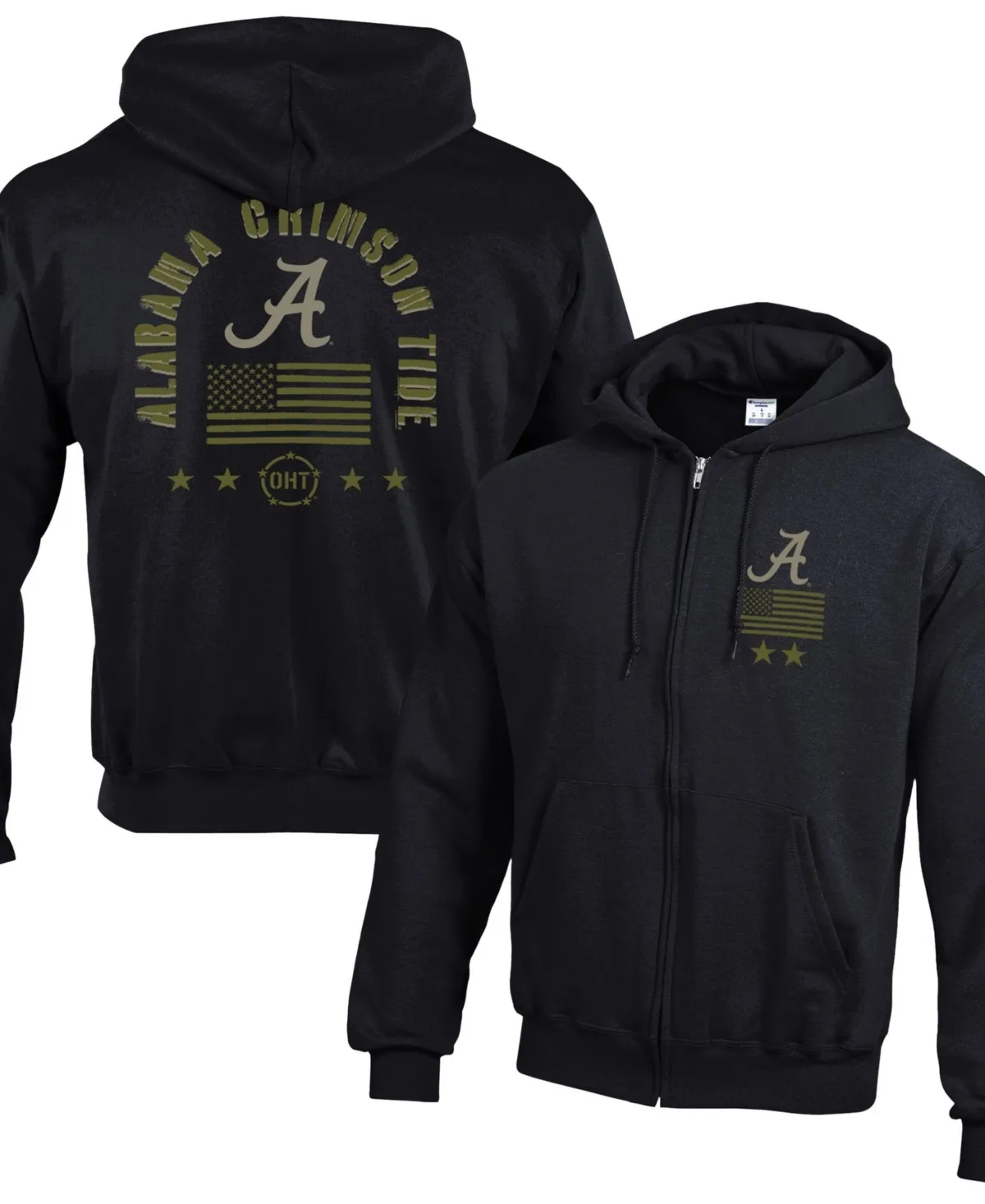 Alabama Crimson Tide Operation Hat Trick Flag Power Blend Fleece Full-Zip Hoodie