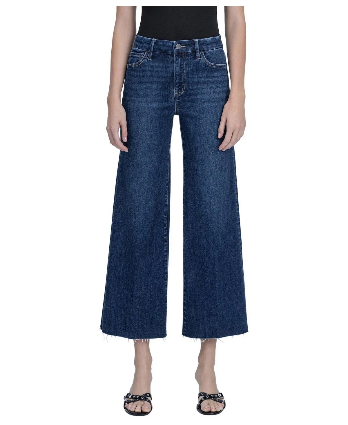High-Rise Wide-Leg Cropped Jeans by Flying Monkey