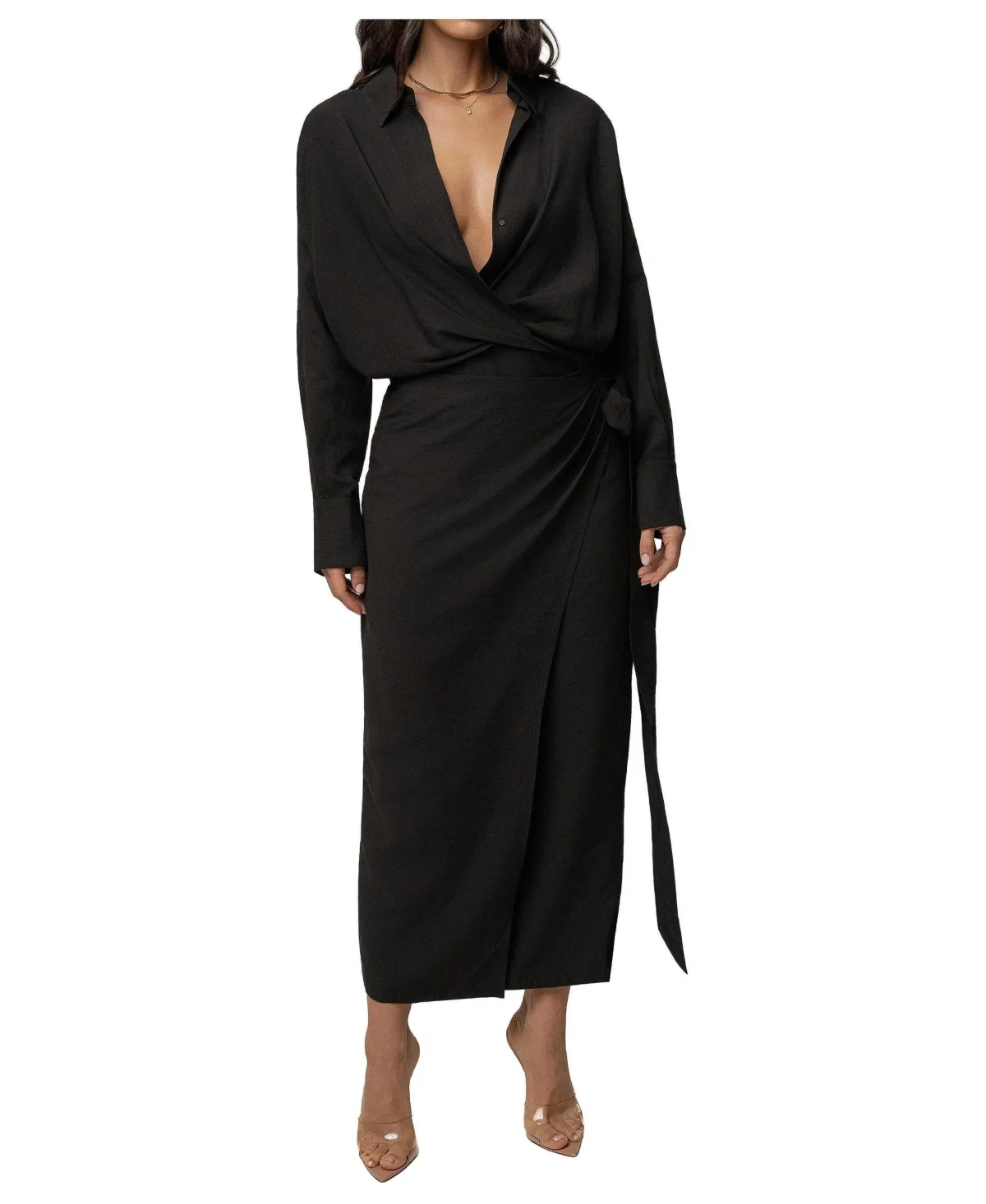 Skyline Wrap Midi Dress