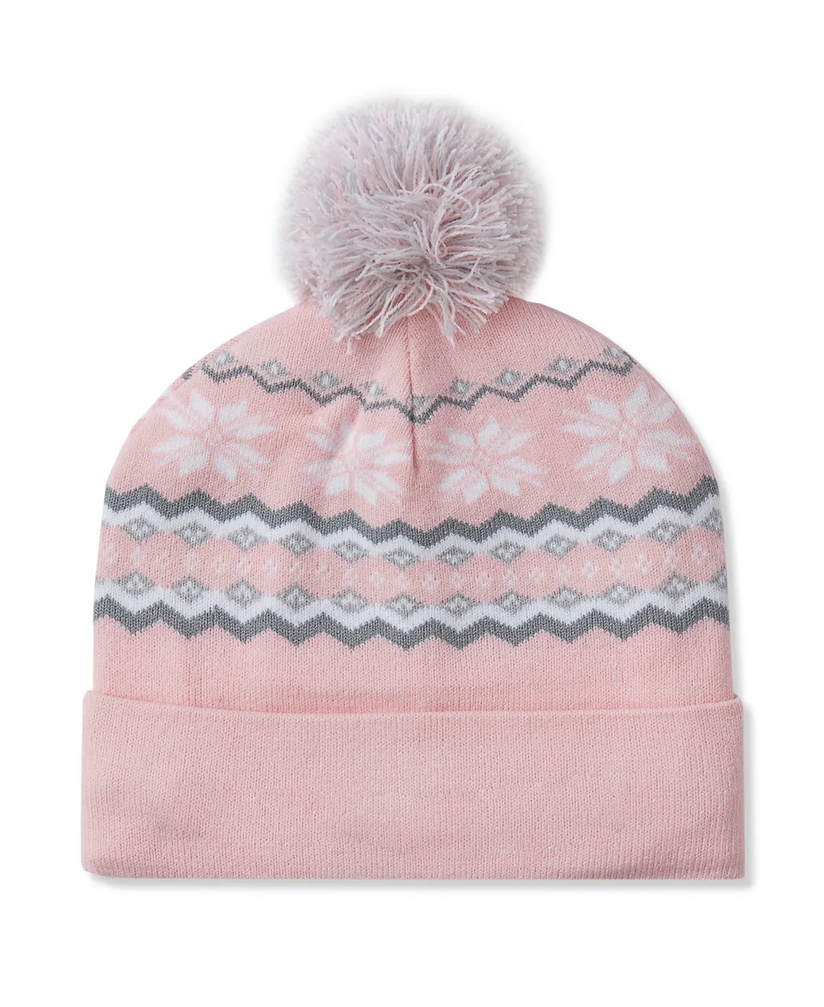 Squall Pom Pom Fleece-Lined Fair Isle Beanie by Lands' End