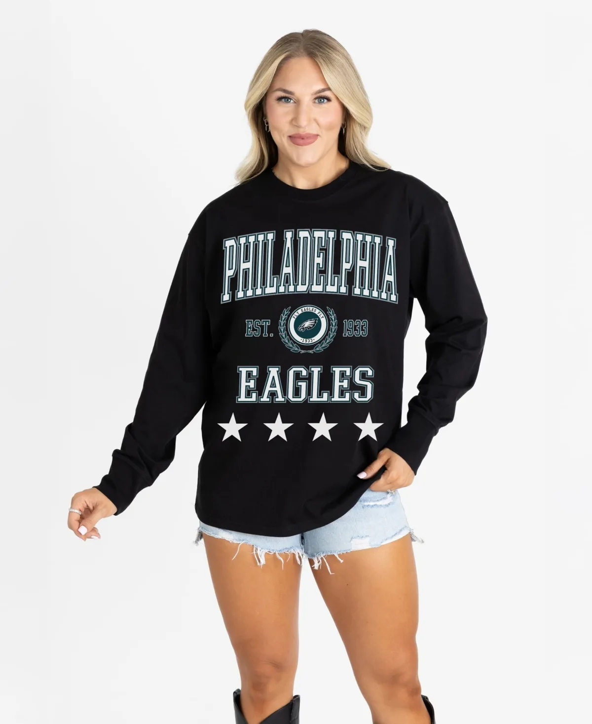 Philadelphia Eagles Oversized Everyday Star Long-Sleeves T-Shirt