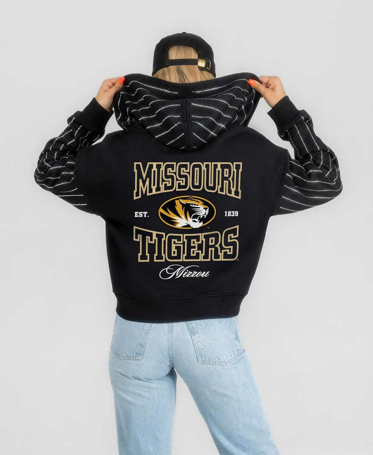 Missouri Tigers Eyes on the Prize Mid-Crop Full-Zip Hoodie by Gameday Couture
