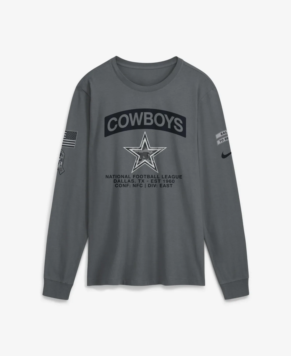 Dallas Cowboys 2026 Salute to Service Long Sleeve T-Shirt