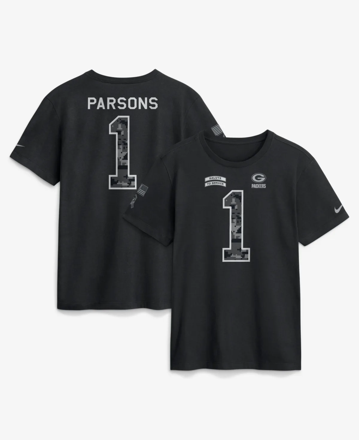 Micah Parsons Green Bay Packers 2026 Salute to Service Name & Number T-Shirt