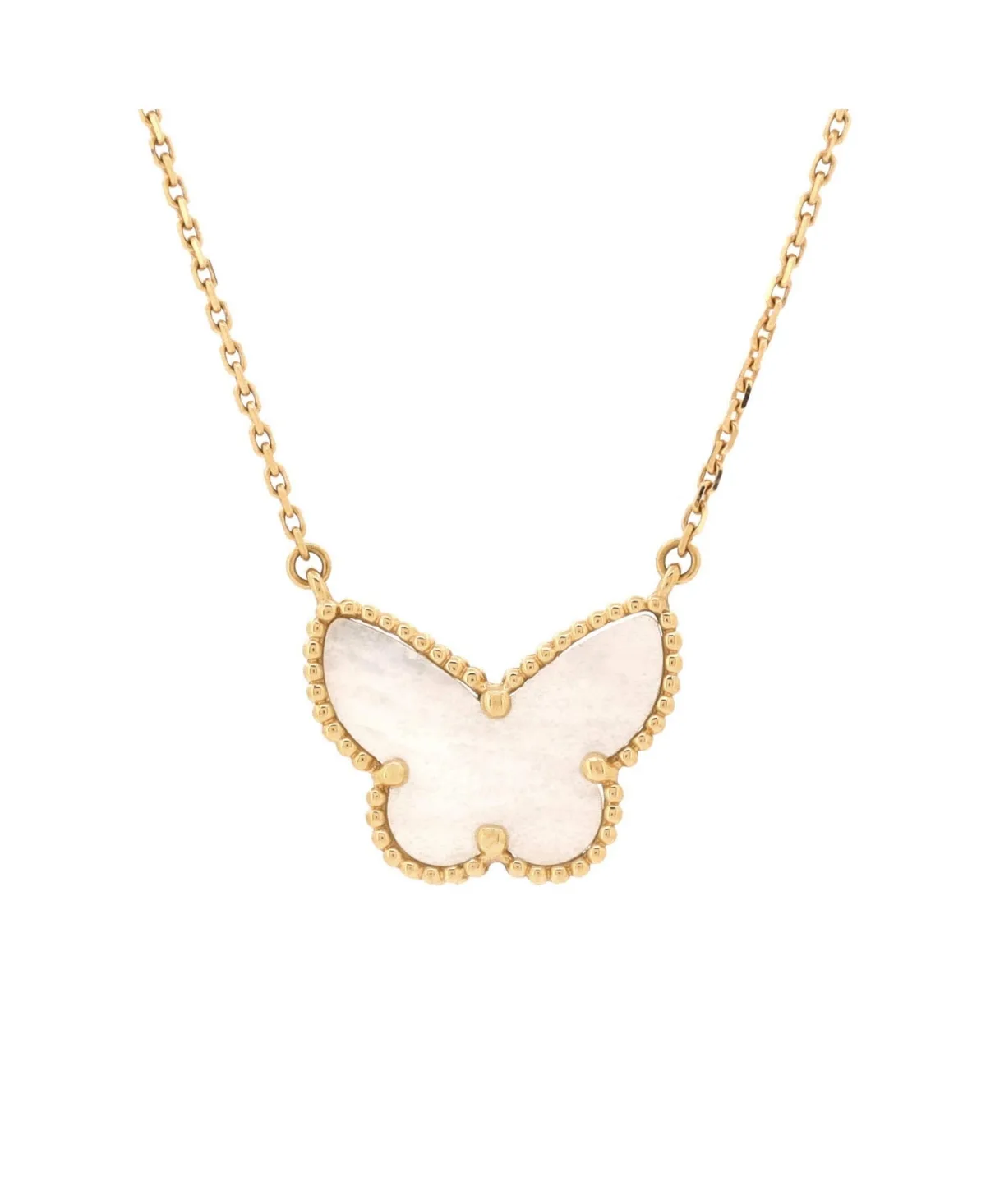 Pre-Owned Van Cleef & Arpels Lucky Alhambra Butterfly Pendant Necklace