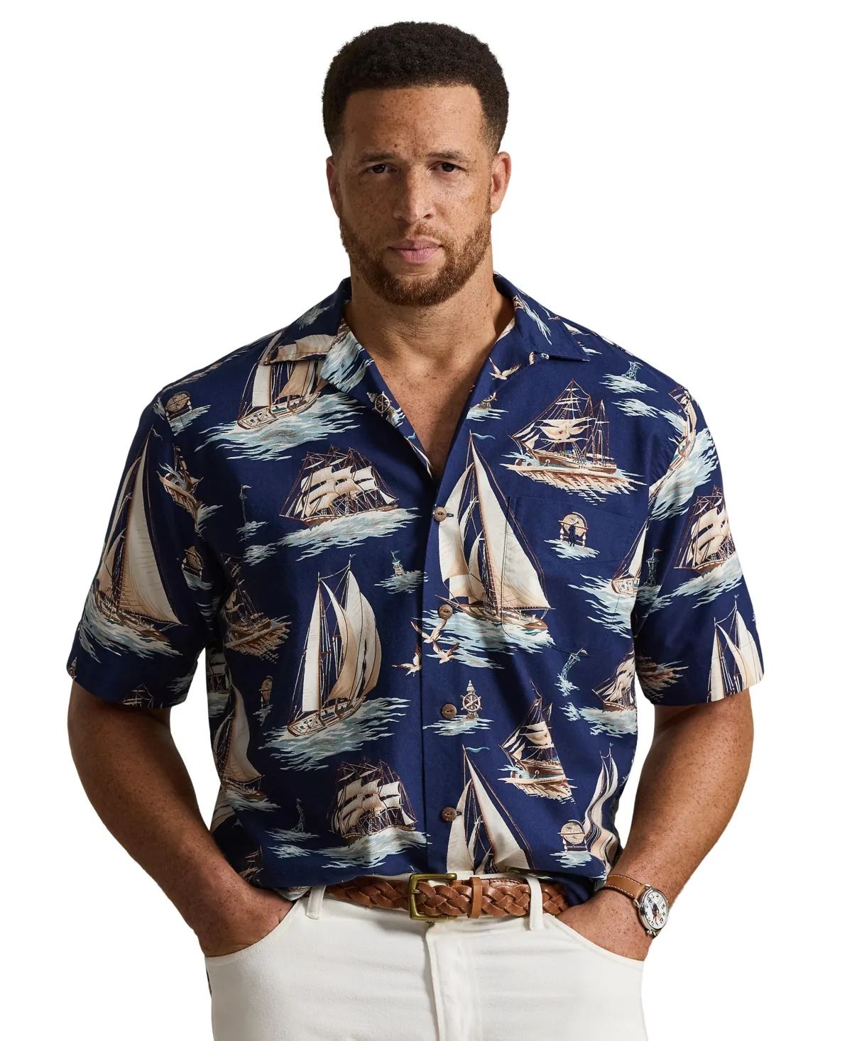 Lauren Sailboat Oxford Camp Shirt by Polo Ralph Lauren