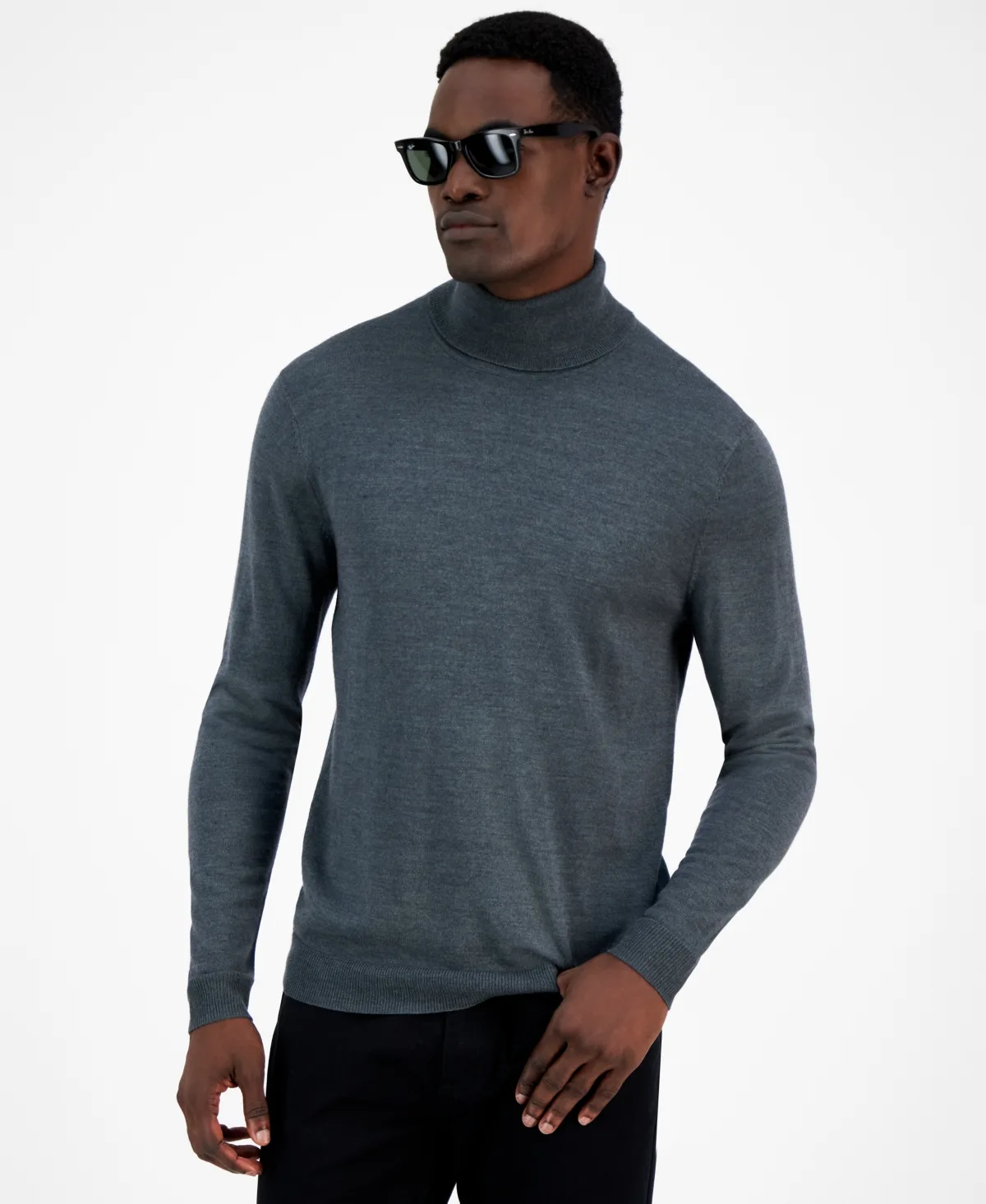 Merino Wool-Blend Turtleneck Sweater