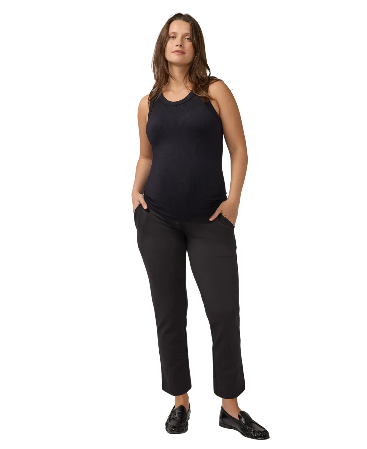 Essential Pull-On Tapered Ponte Pants by Ingrid  Isabel
