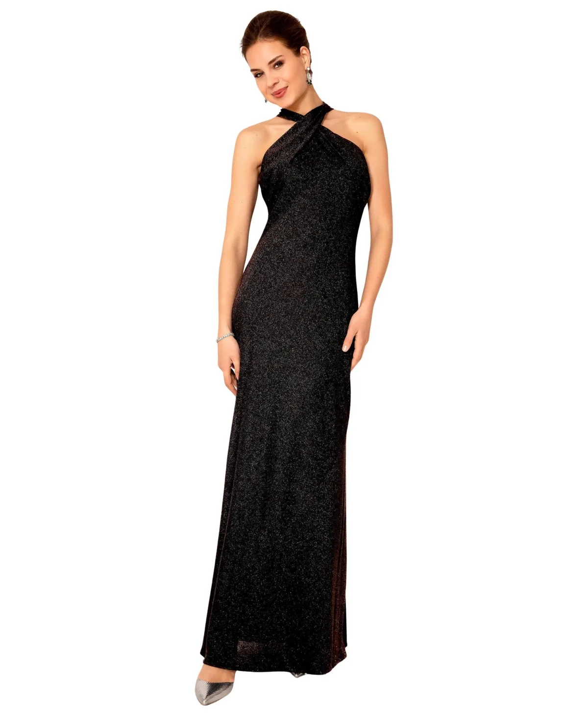 Thea Halter Gown - Glitter by Alie Street London