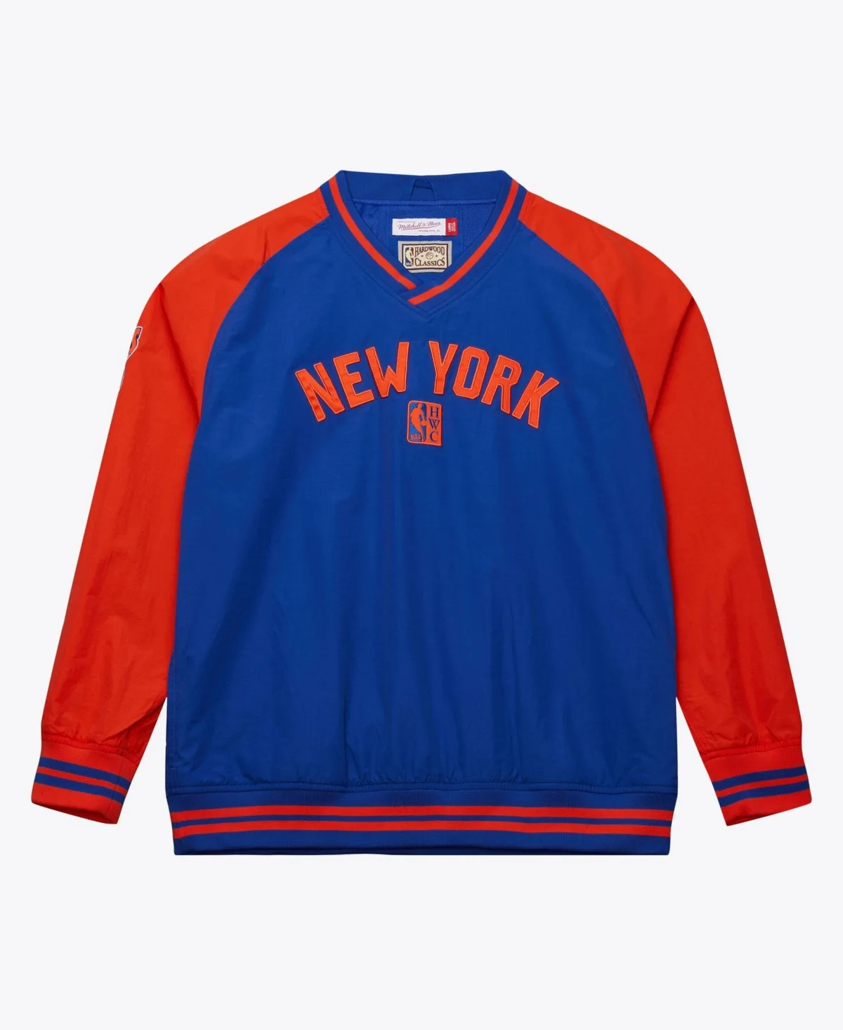 New York Knicks Classic V-Neck Raglan Pullover by Mitchell & Ness