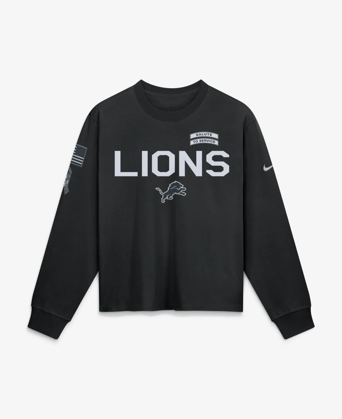 Detroit Lions 2026 Salute to Service Sideline Long Sleeve T-Shirt by Nike