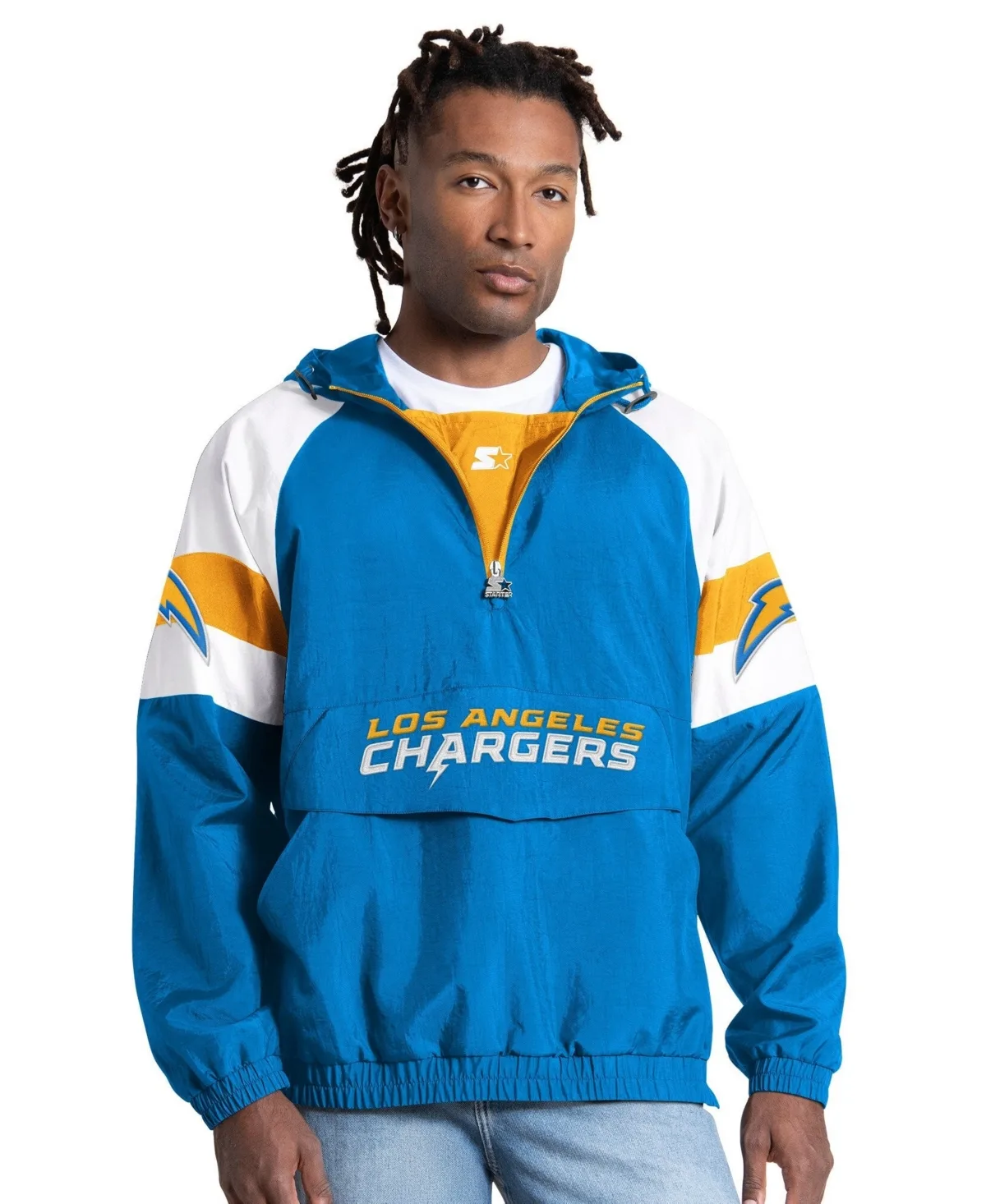 Los Angeles Chargers Street Cut Half-Zip Jacket by Starter