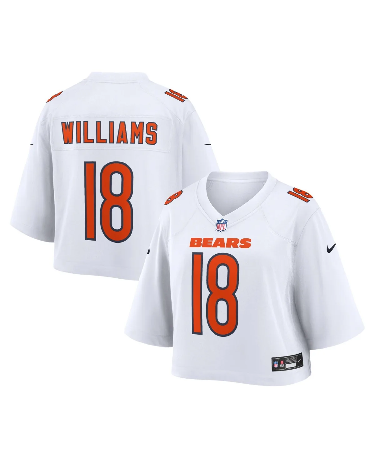 Caleb Williams Chicago Bears Cropped Fashion Game Jersey by Nike