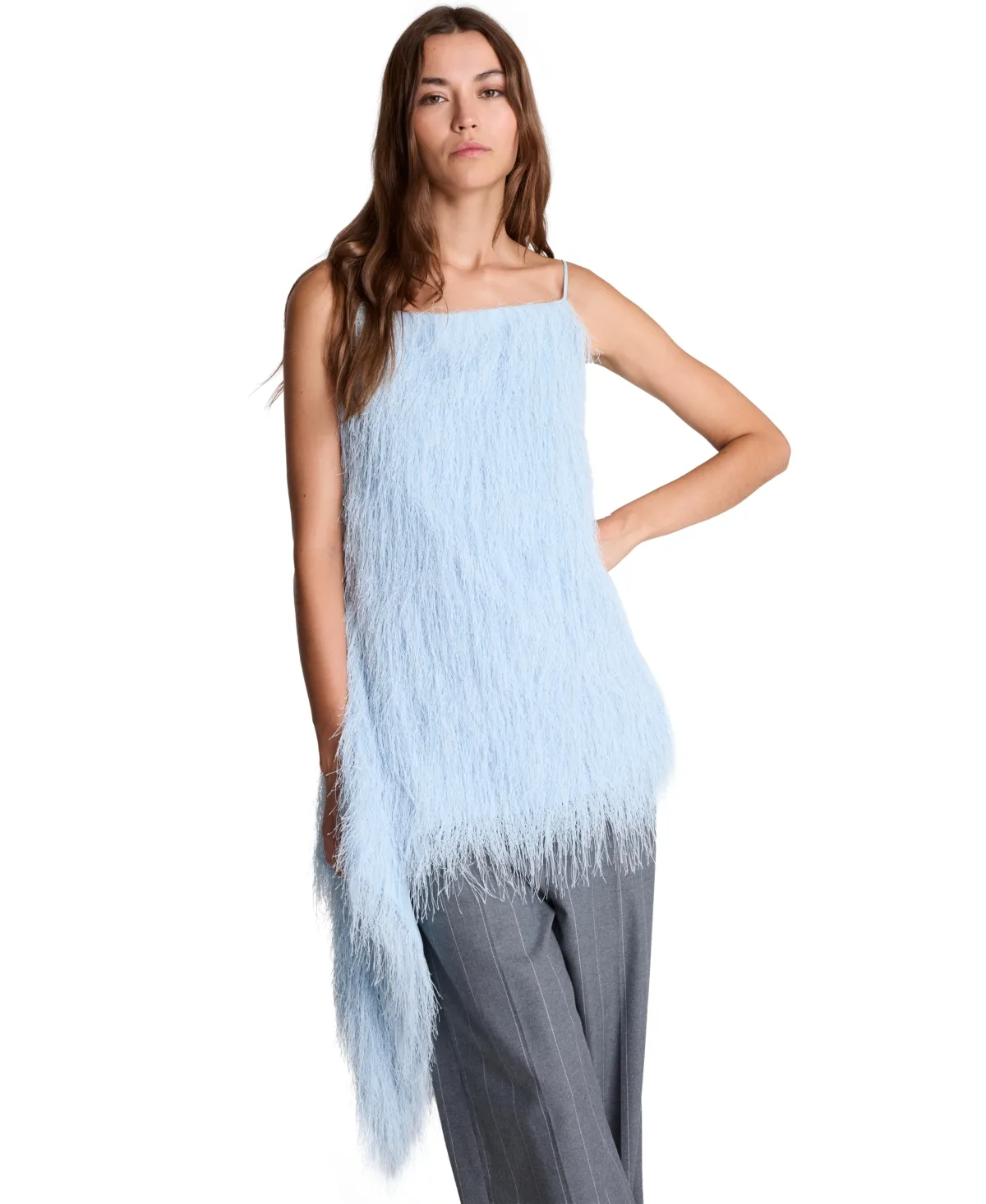Sleeveless Square Neck Longline Cami by Kenneth Cole