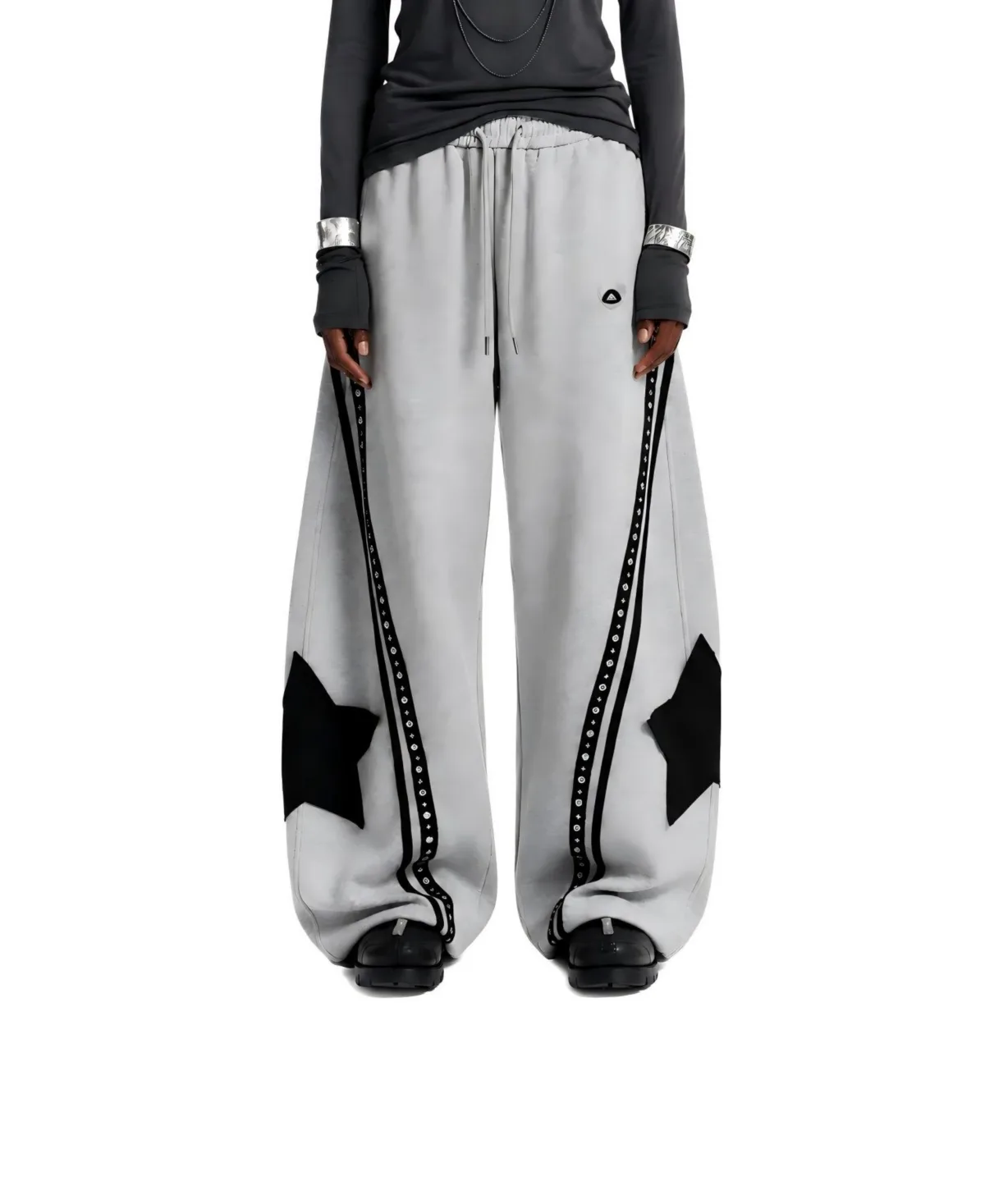 Baggy Barrel High-Rise Star-Stud Sweatpants by Aelfric Eden