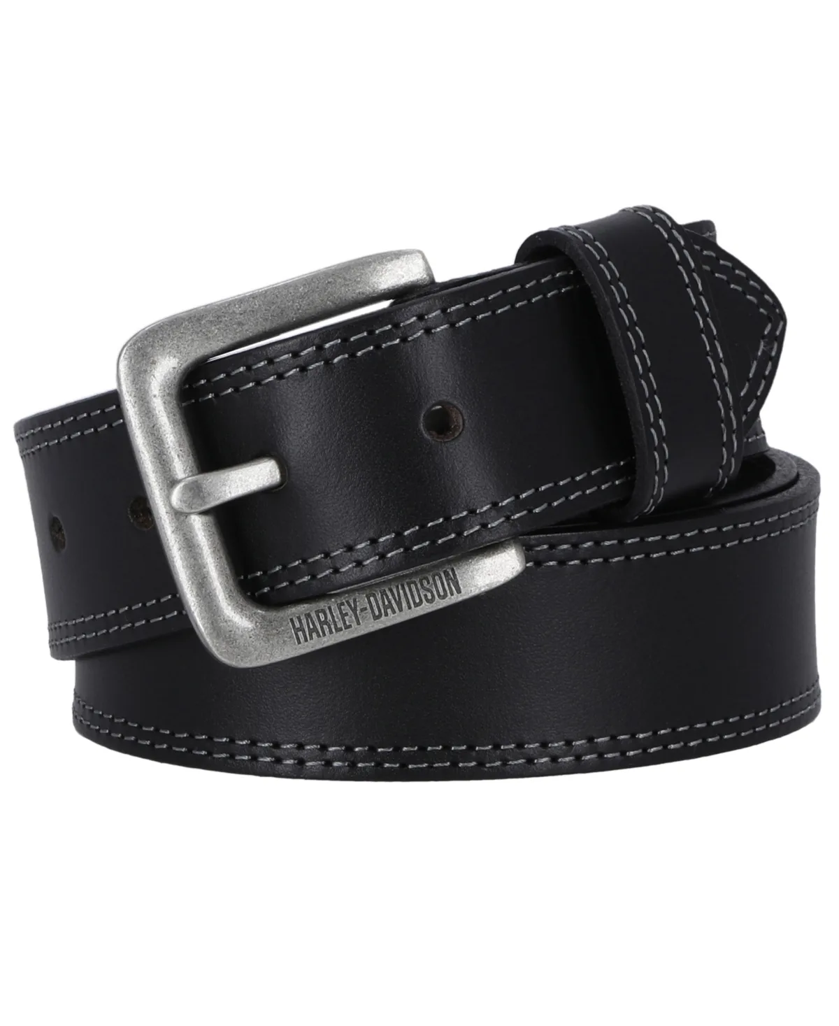 Double Edge Stitch Leather Belt