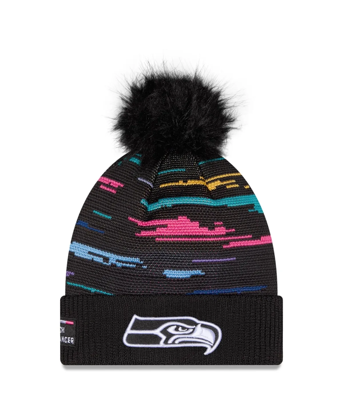 Seattle Seahawks 2026 Nfl Crucial Catch Cuffed Knit with Pom Hat by New Era