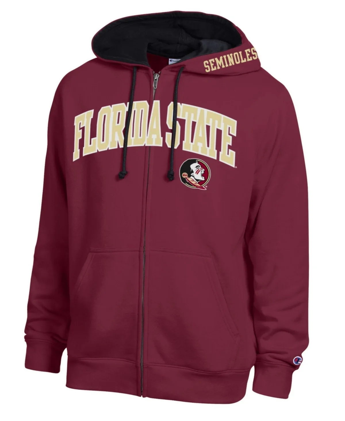 Florida State Seminoles Arch Logo Full-Zip Fleece Hoodie by Champion