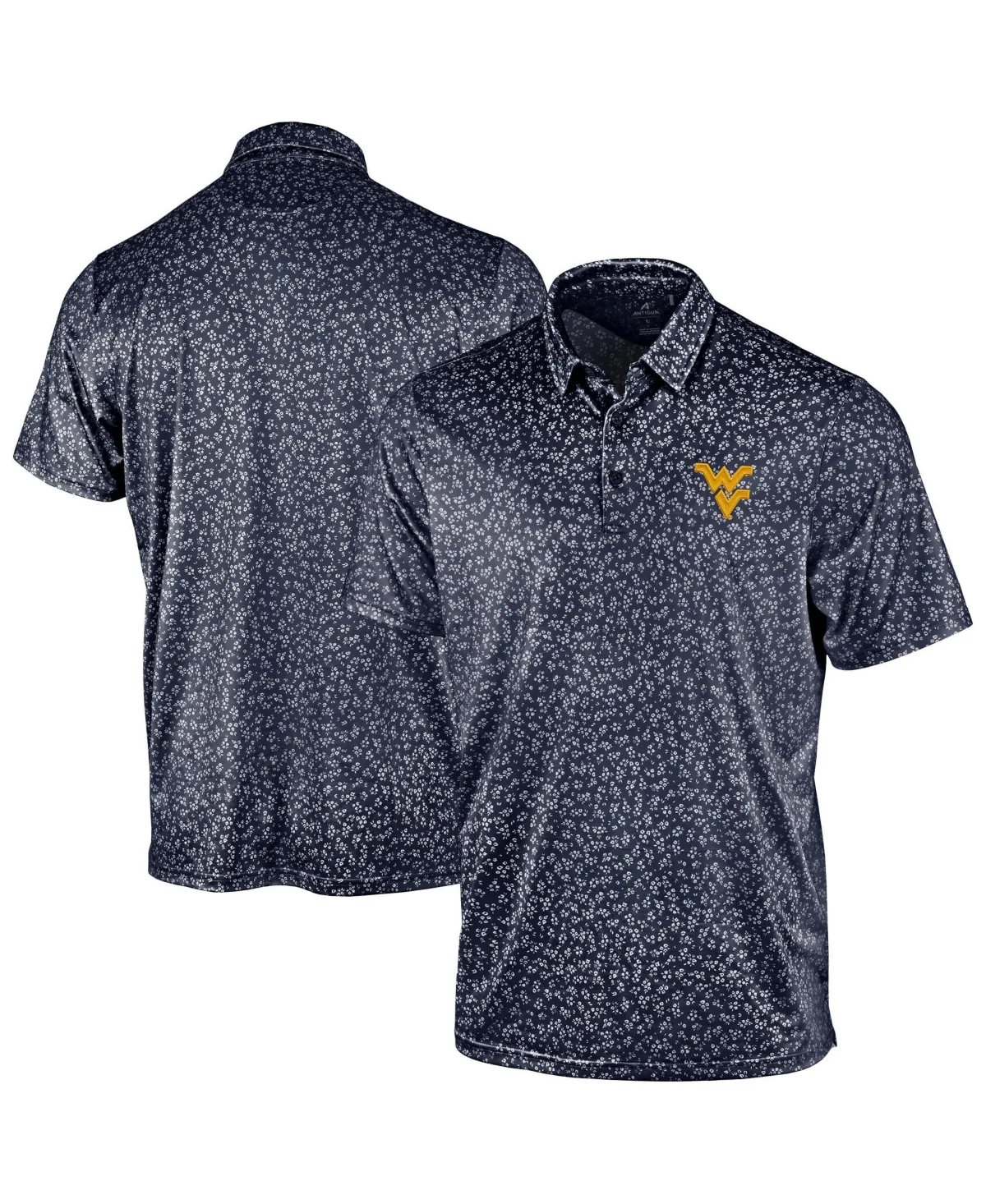 West Virginia Mountaineers Mono Floral Polo Shirt