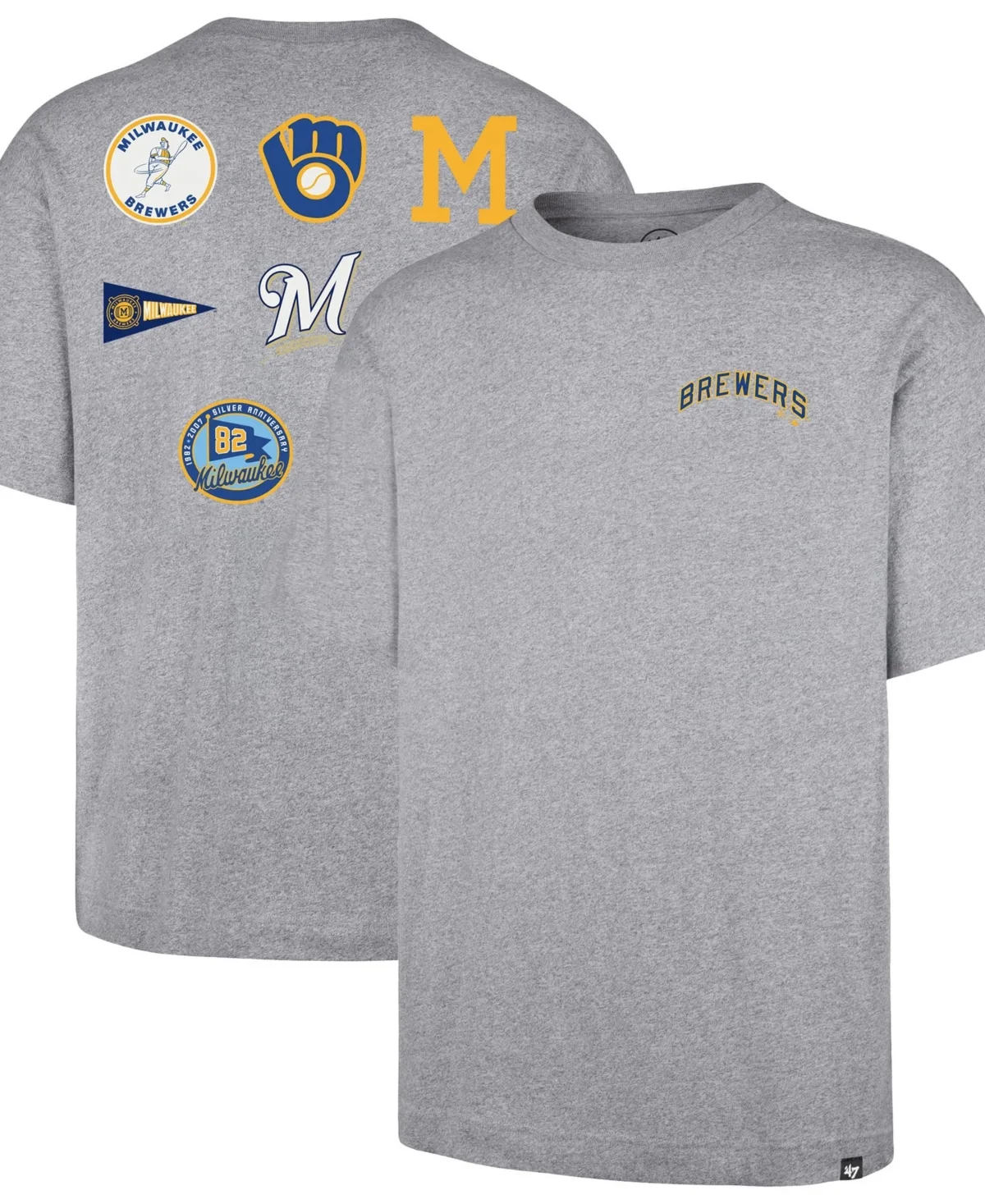 Milwaukee Brewers History Lock Foundation T-Shirt by 47 Brand