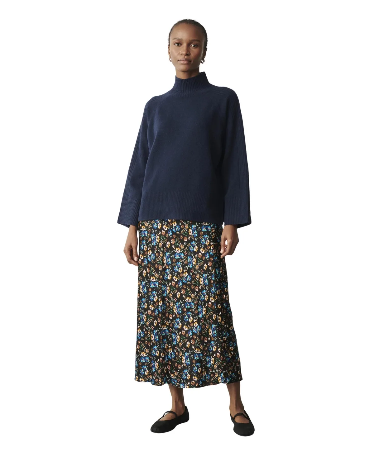 Mandy Floral Midi Skirt by Finery London