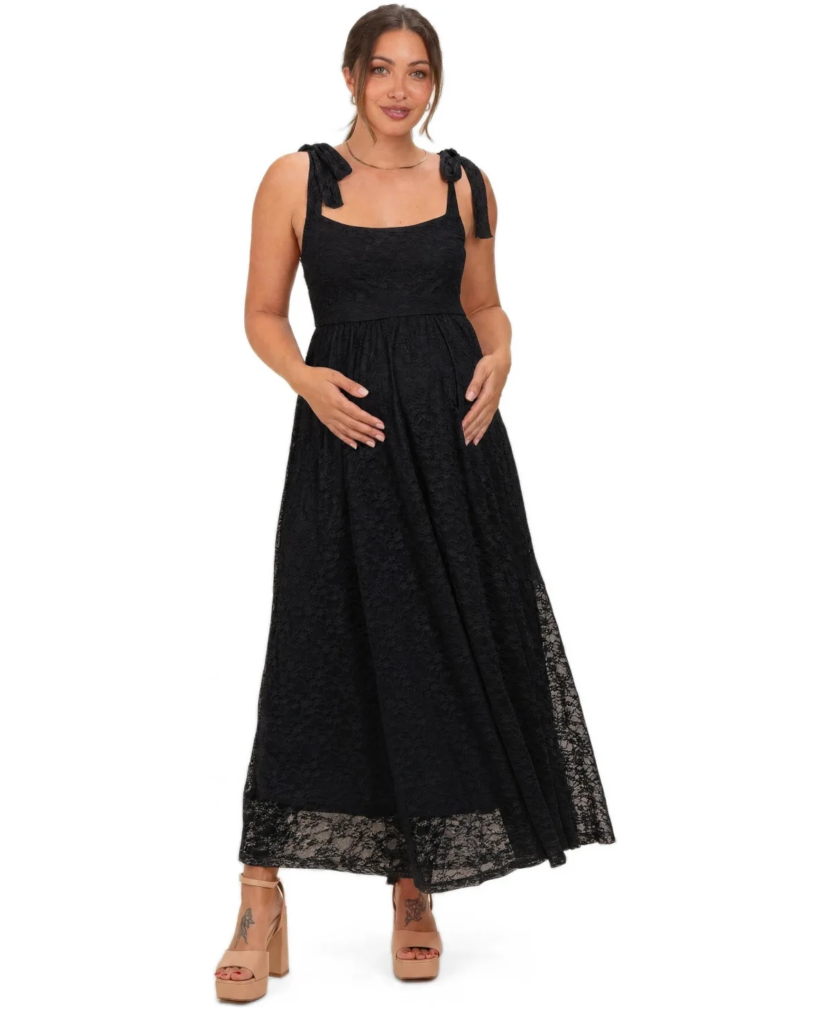Sleeveless Lace Maxi Dress