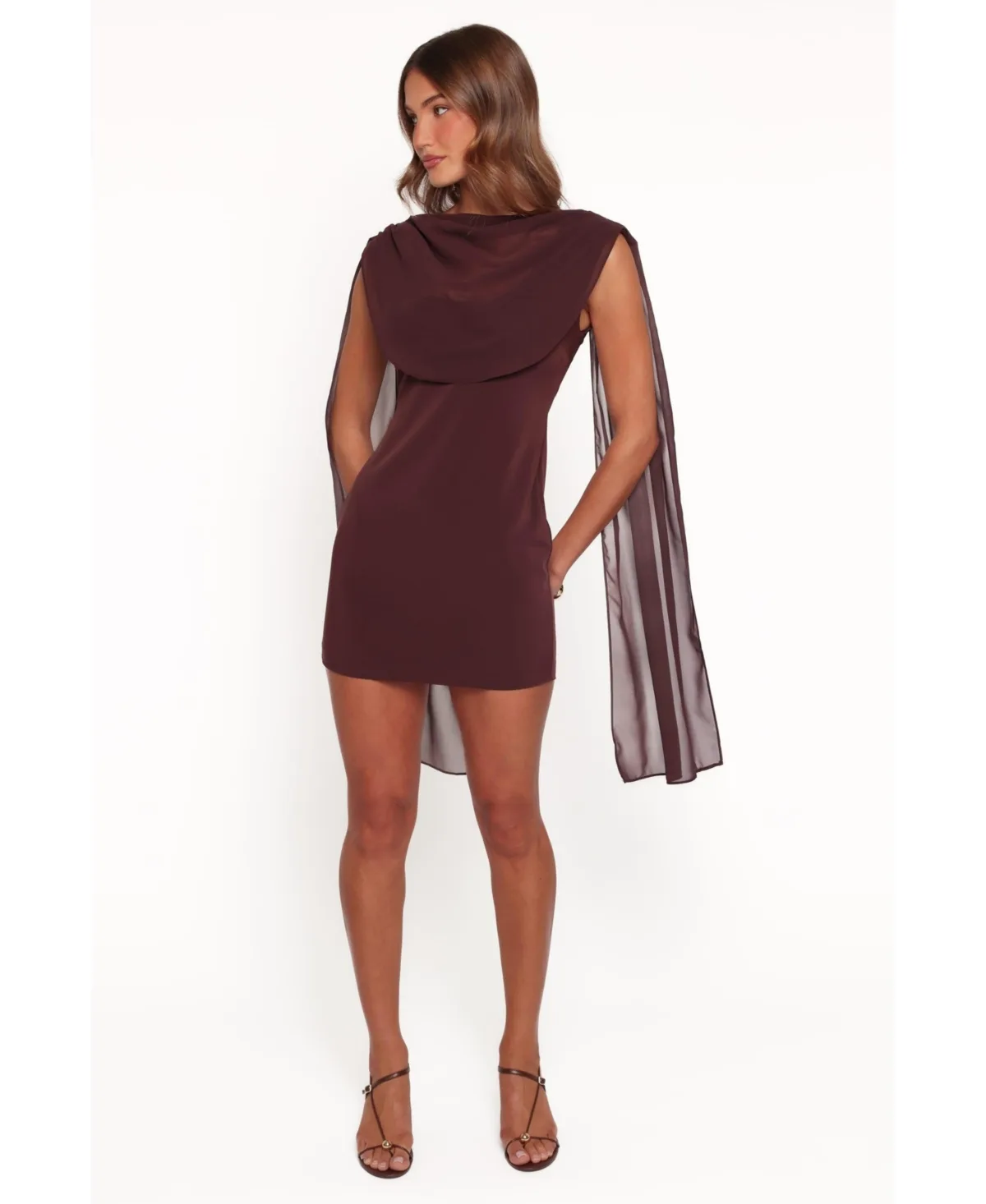 Klarissa Cowl Neck Bodycon Sleeveless Mini Dress by Petal and Pup