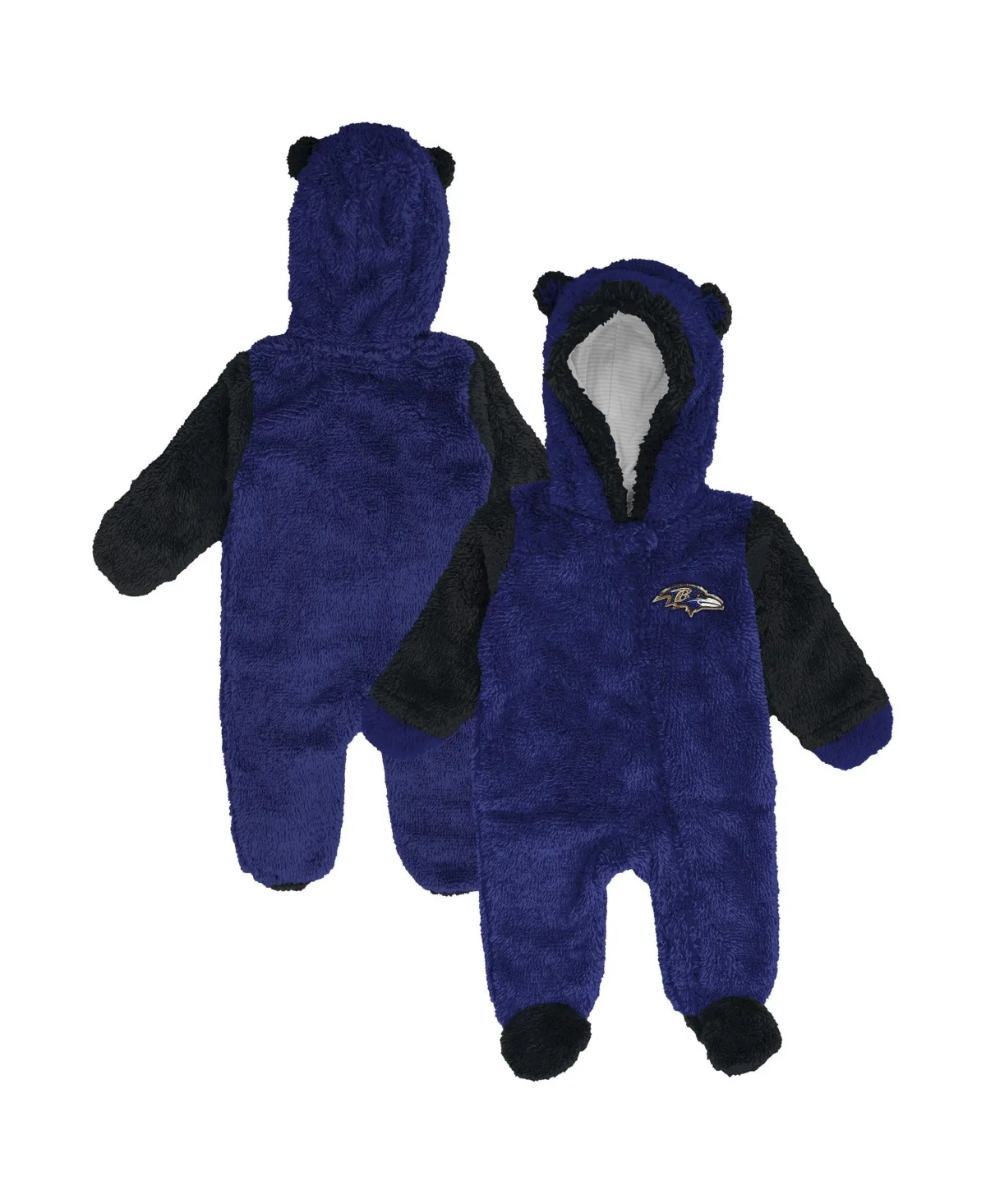 Baltimore Ravens Teddy Fleece Bunting Full-Zip Sleeper by Outerstuff