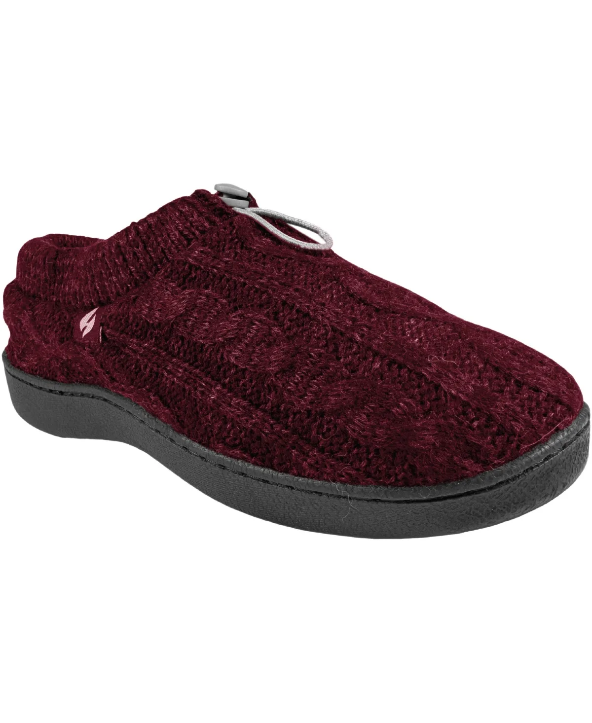 Ava Cable Knit Drawstring Slippers by Heat Holders