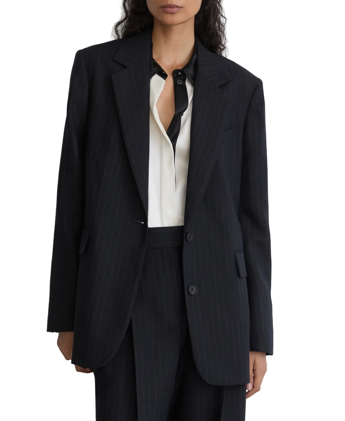 Beck Wool Pinstripe Single-Breasted Relaxed-Fit Suit Blazer by Reiss