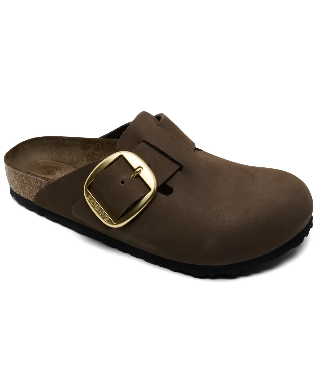 Sp Boston Big Buckle Closed-Toe Leather Clogs by Birkenstock