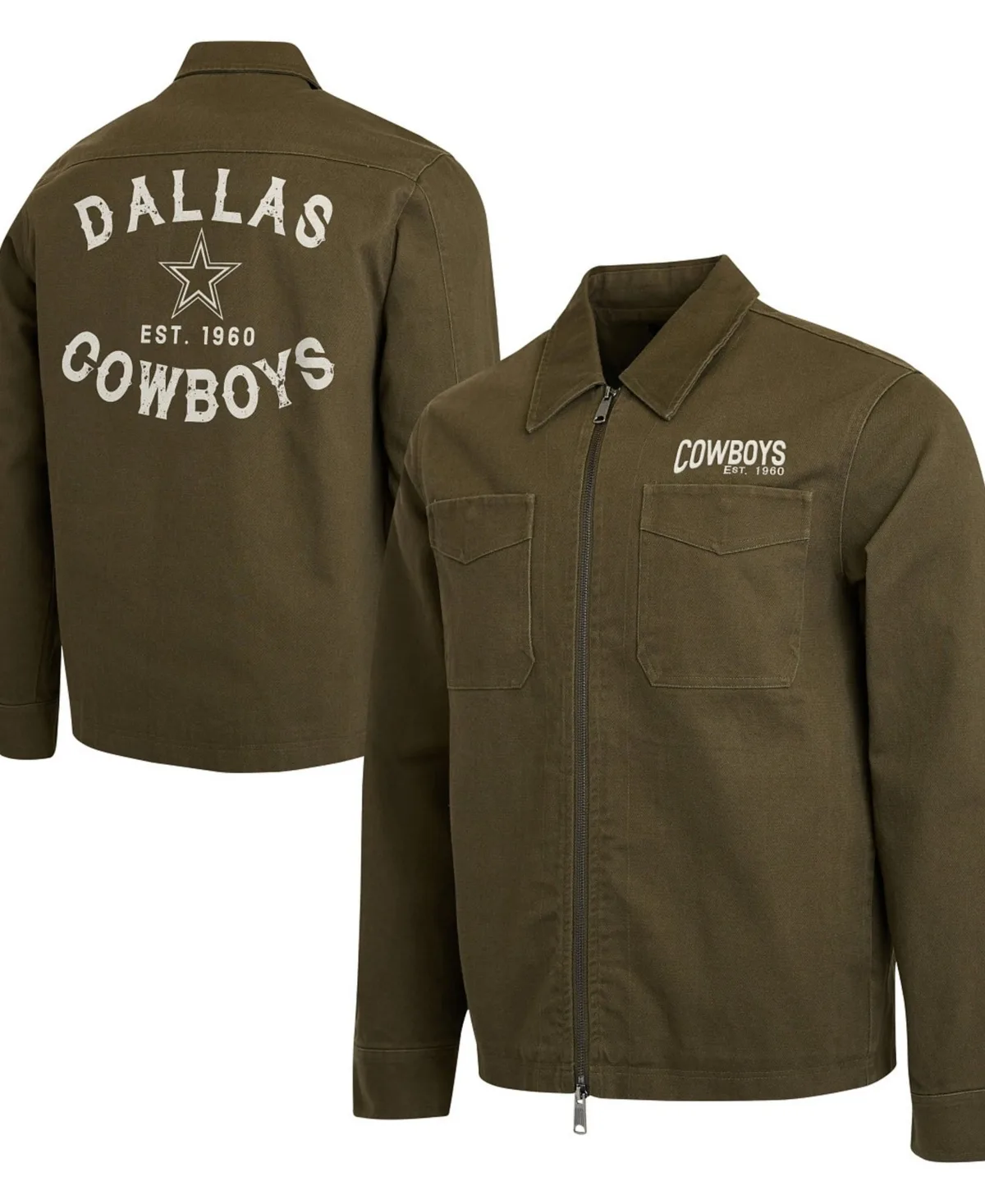 Darius Rucker Collection by Fanatics Dallas Cowboys Brushed Canvas Full-Zip Jacket by Fanatics