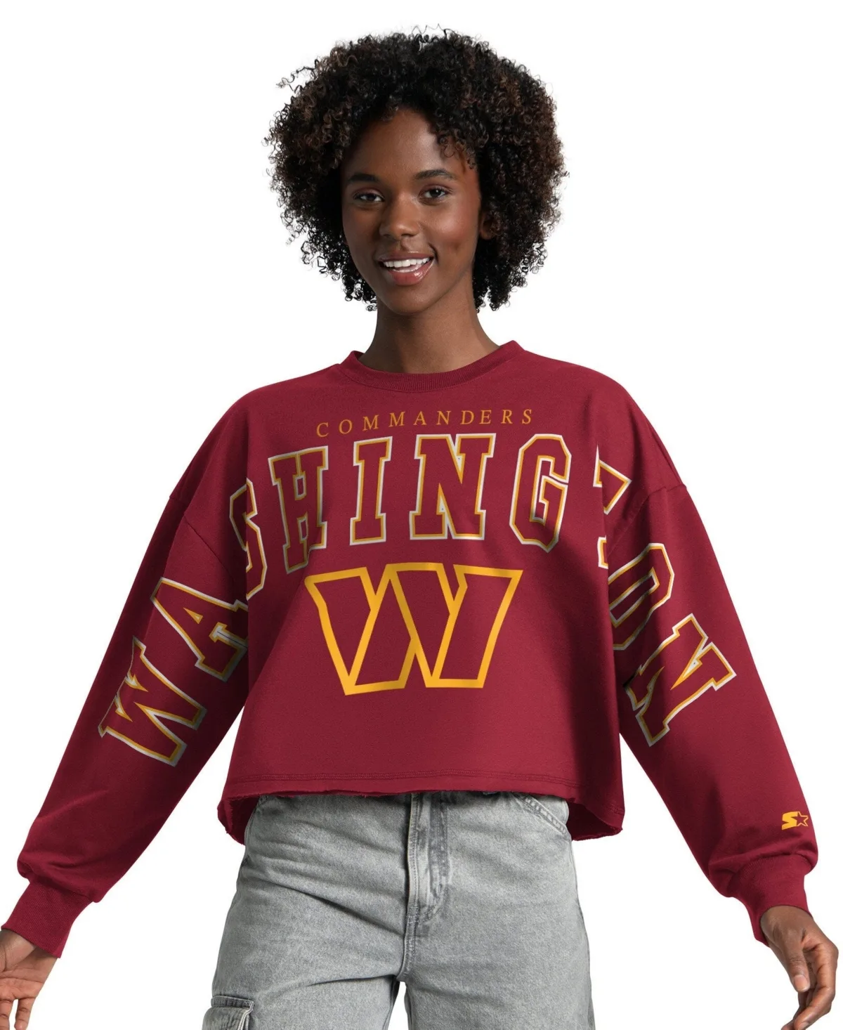 Washington Commanders Bleachers Cropped Sweatshirt by Starter