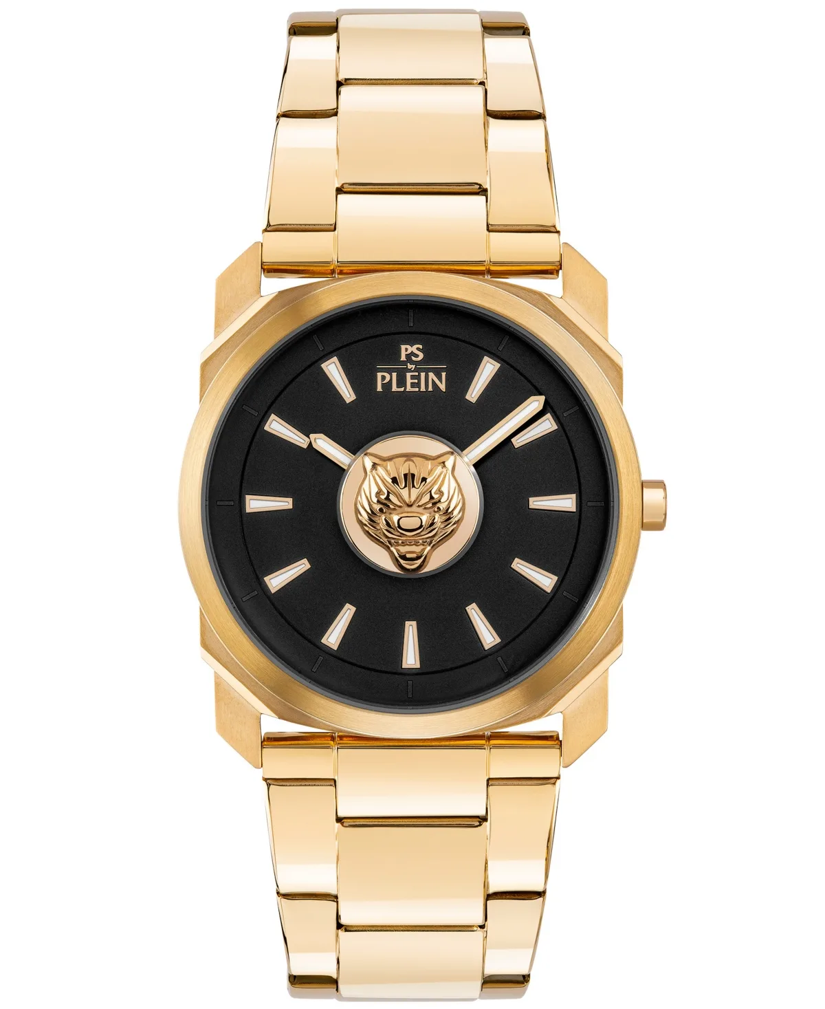 Dynamite Quartz Round Ip Yellow Gold Case Watch 40mm
