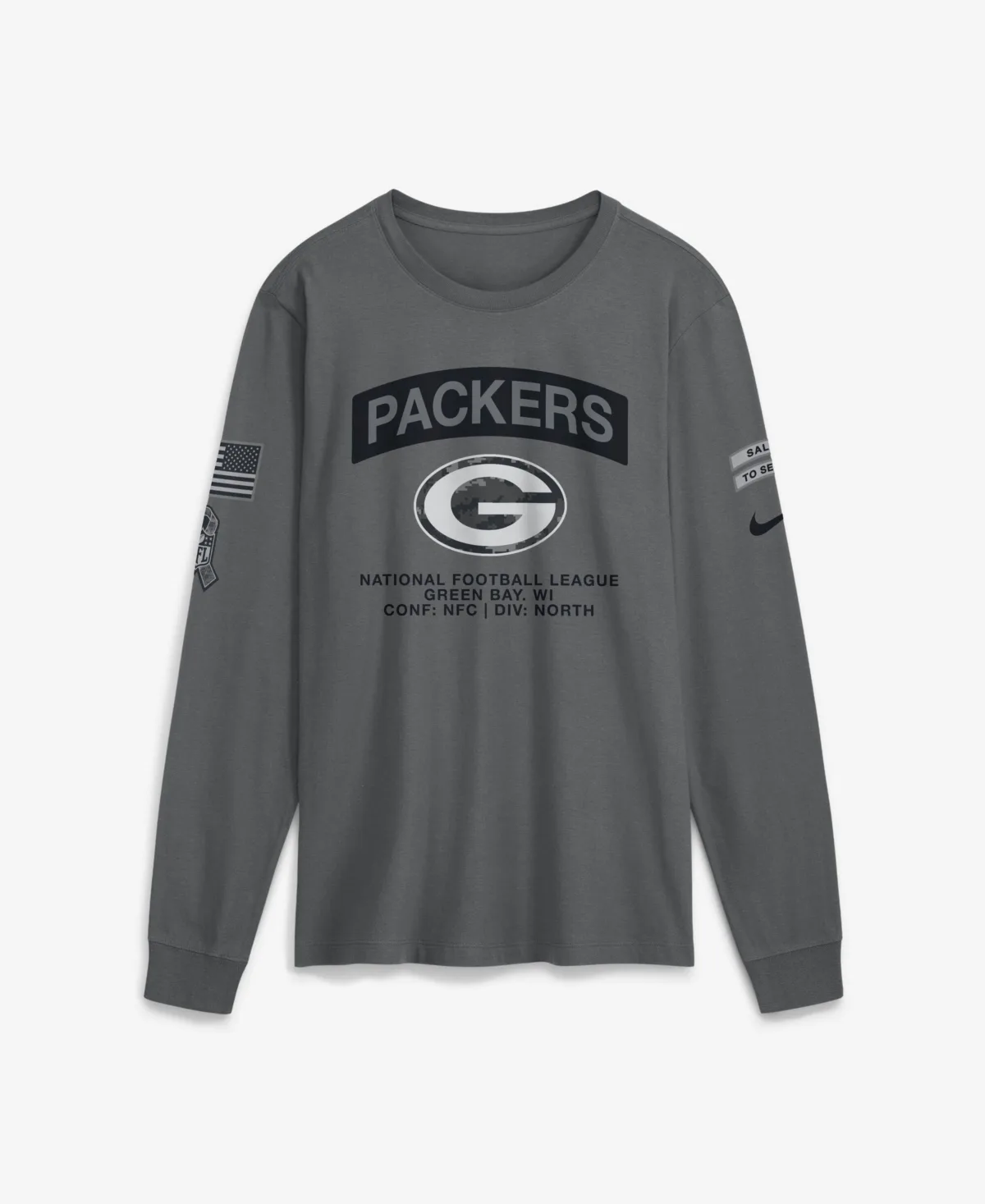 Green Bay Packers 2026 Salute to Service Long Sleeve T-Shirt