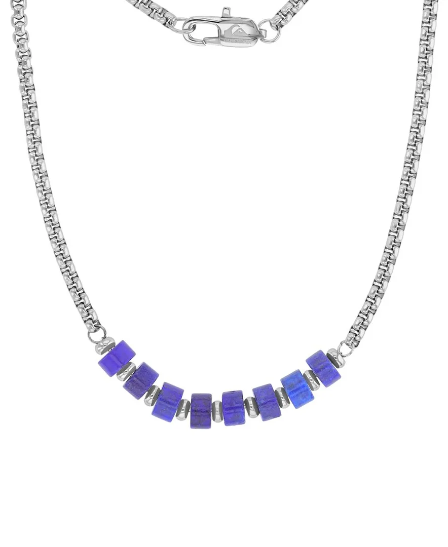 Platinum-Plated Steel Lapis Box Chain Necklace by Quiksilver