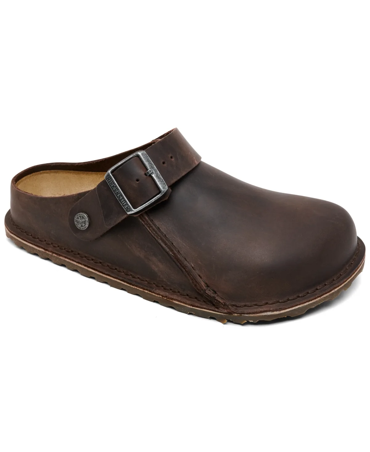 Lutry Premium Oiled Nubuck Leather Convertible Backstrap Cork-Latex Footbed Clogs by Birkenstock